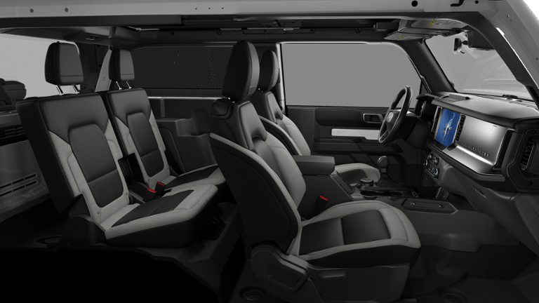 2026 Ford Bronco Base in Oxford White — front three-quarter view