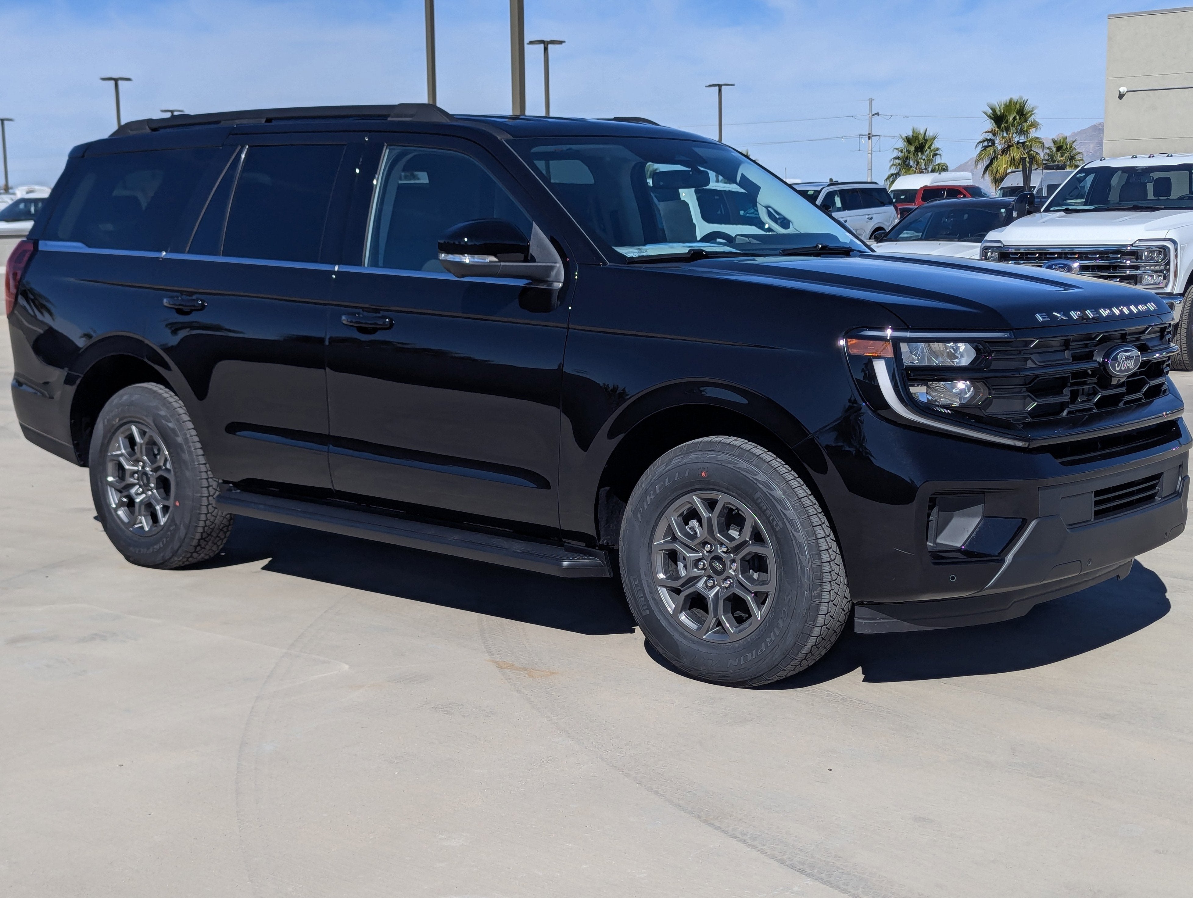 2026 Ford Expedition Active in Agate Black Metallic — front three-quarter view