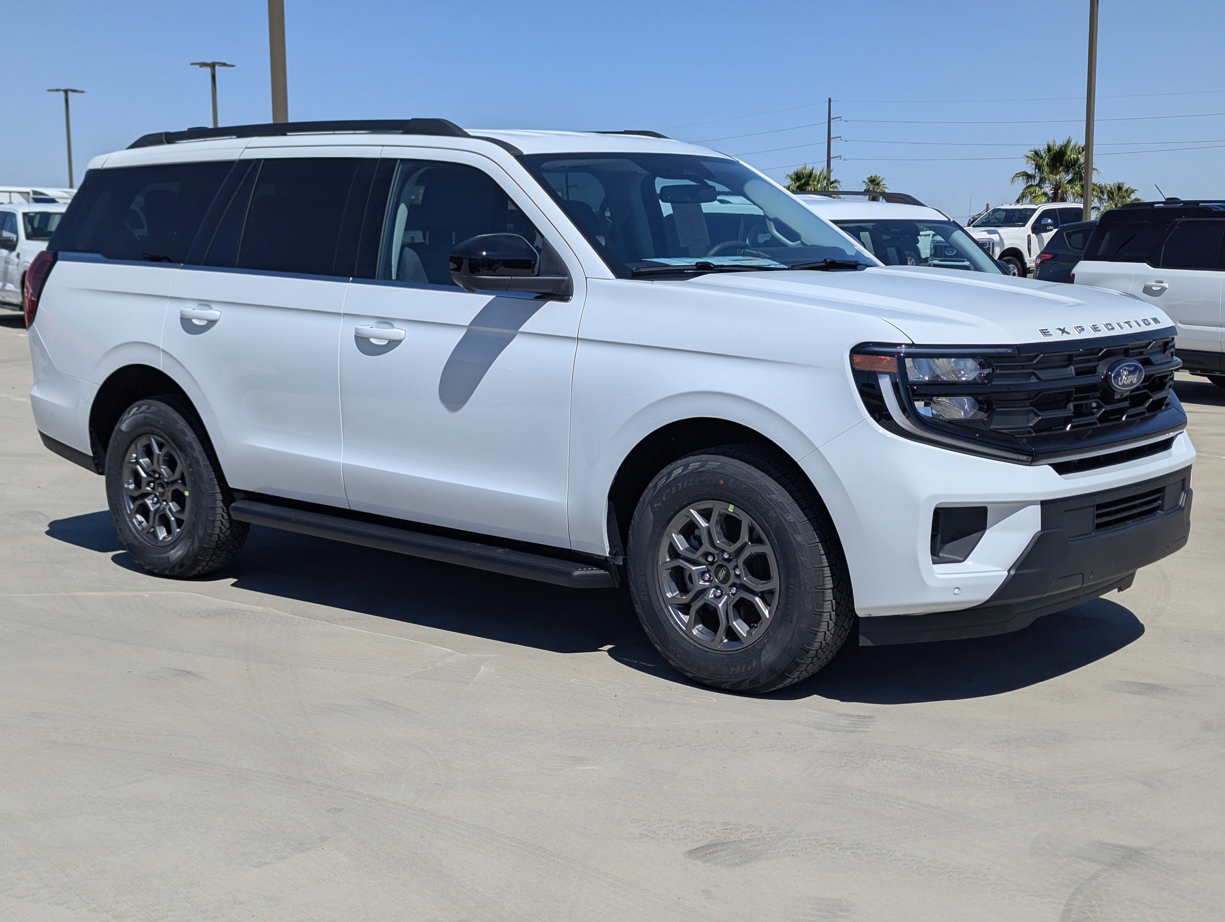 2026 Ford Expedition Active in Oxford White — front three-quarter view
