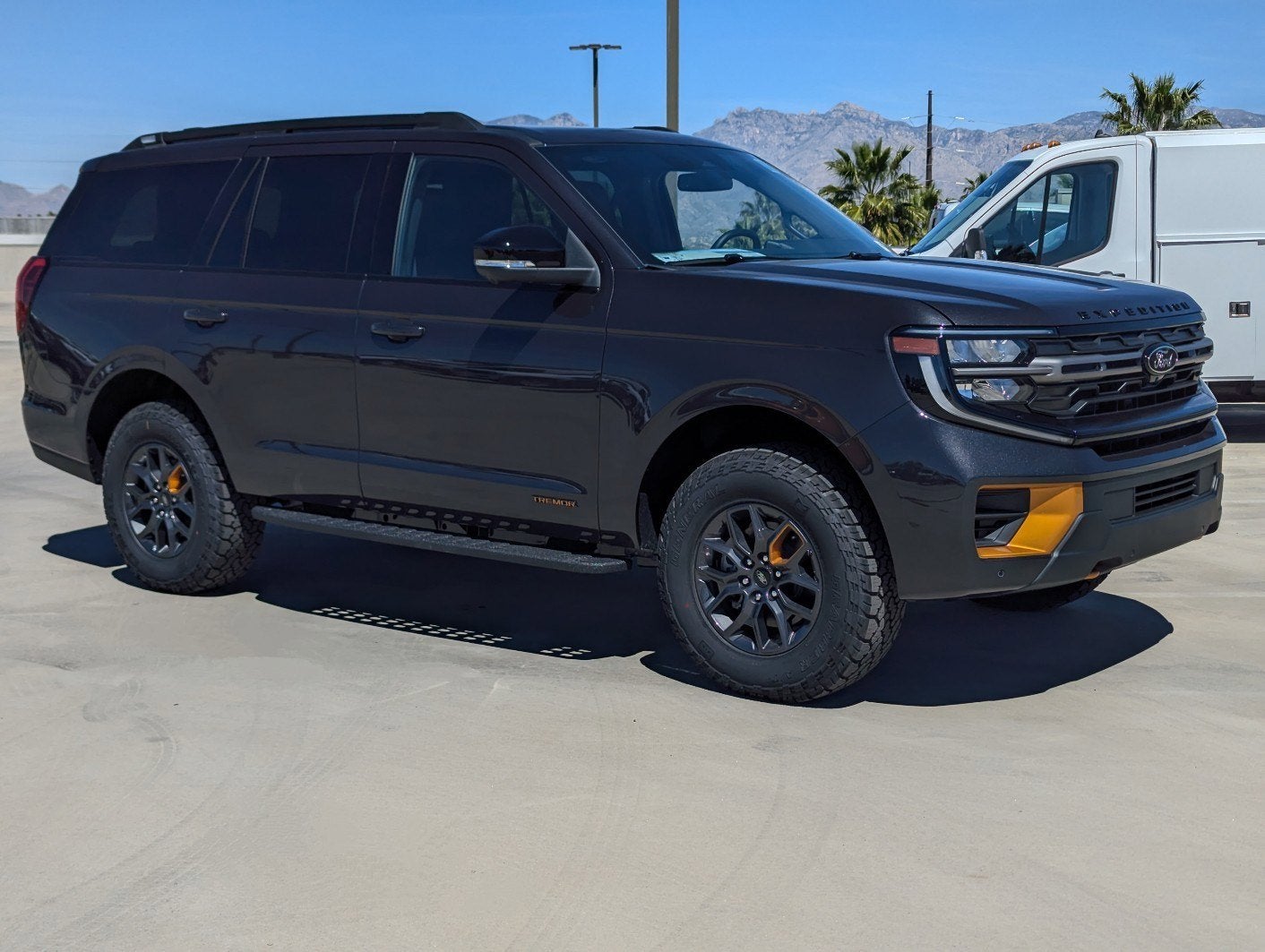 2026 Ford Expedition Tremor in Dark Matter Gray Metallic — front three-quarter view