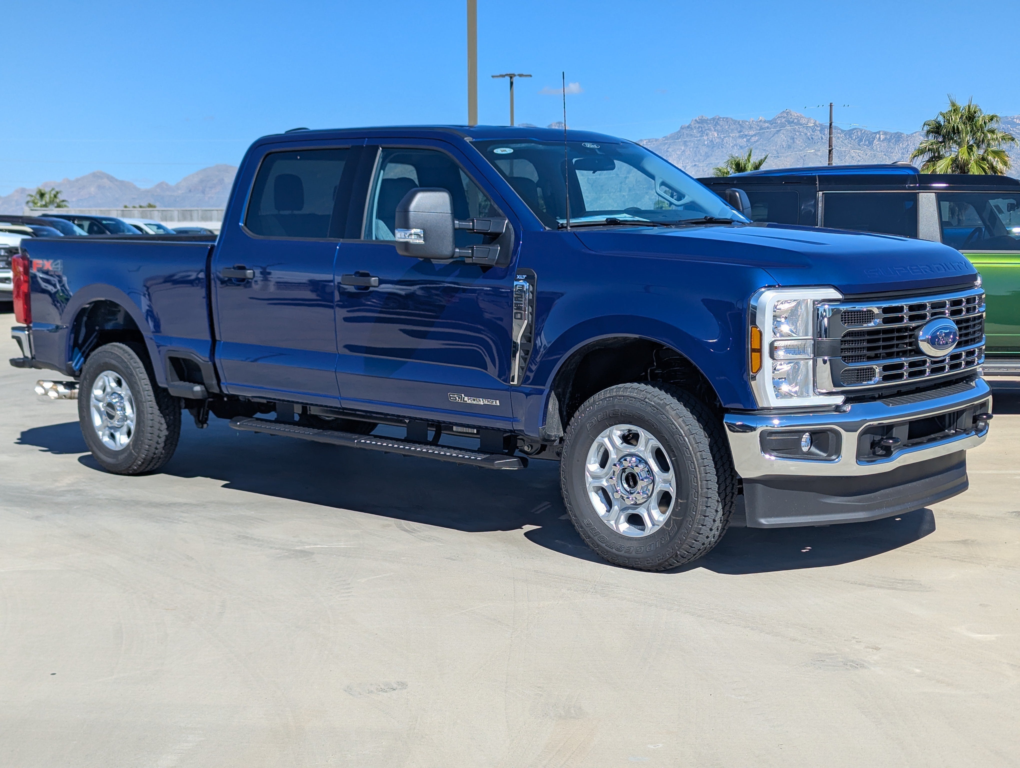 2026 Ford Super Duty F-250 XLT in Argon Blue Metallic — front three-quarter view