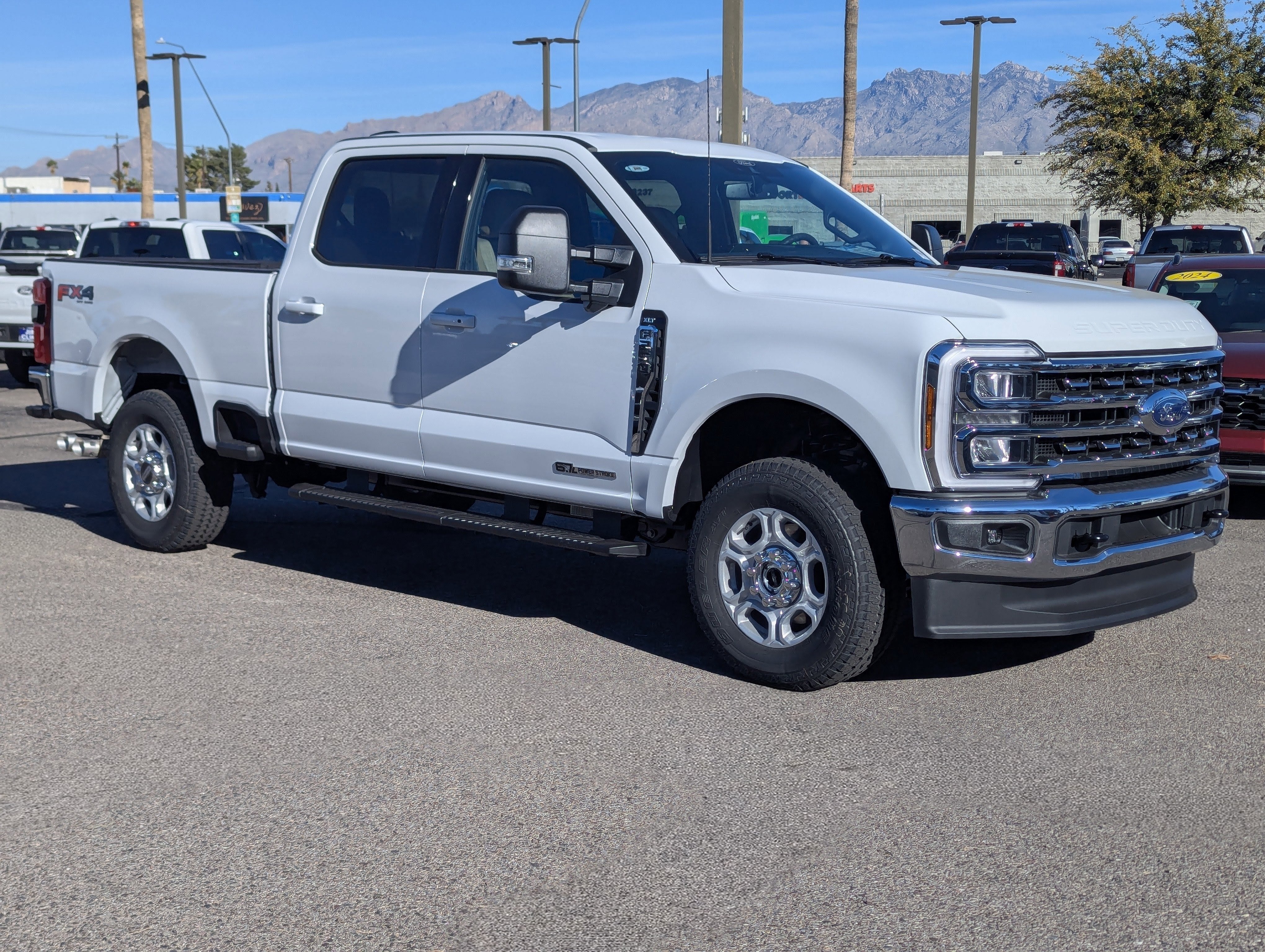 2026 Ford Super Duty F-250 XLT in Oxford White — front three-quarter view