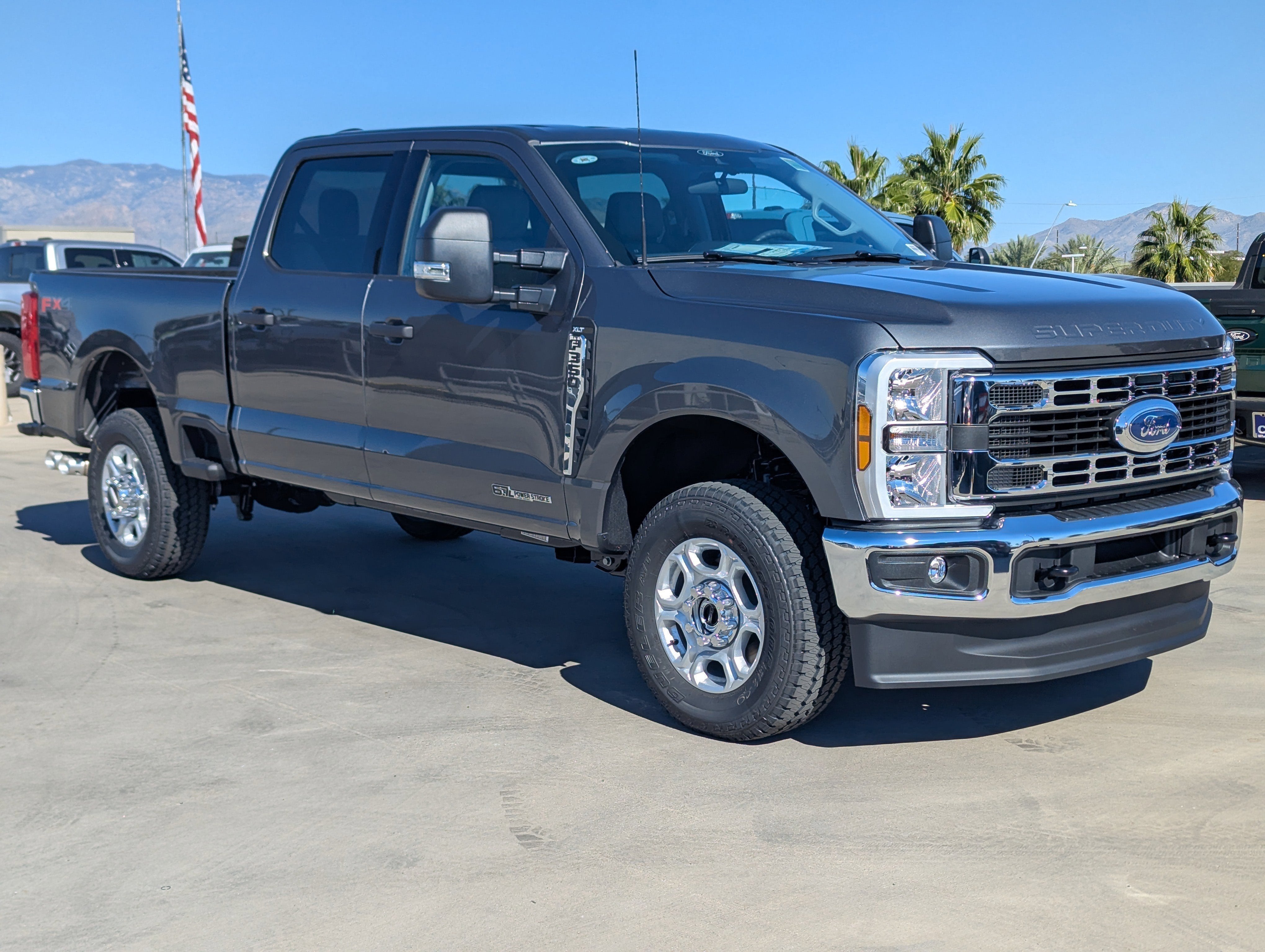 2026 Ford Super Duty F-350 XLT in Carbonized Gray Metallic — front three-quarter view