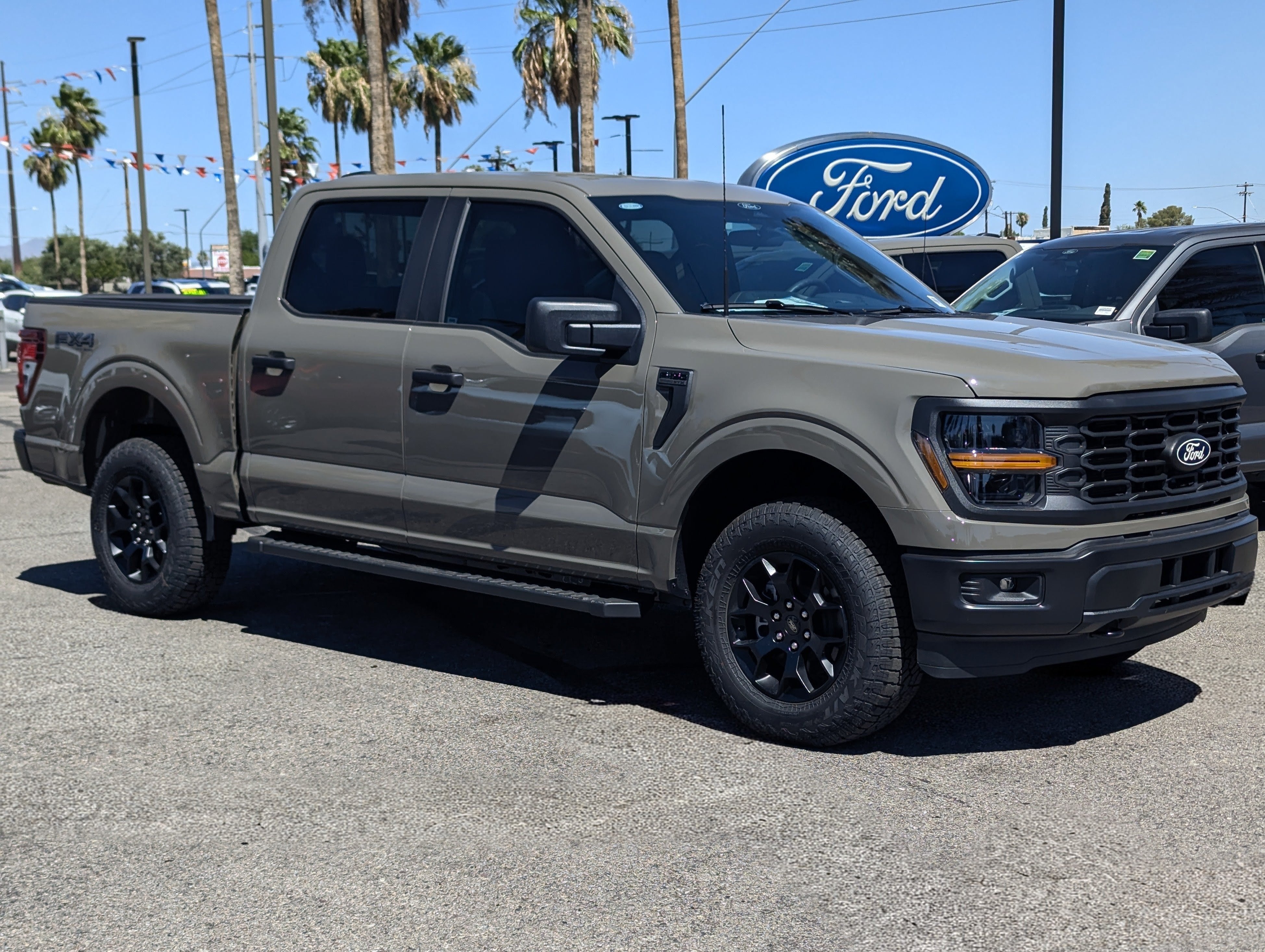 2026 Ford F-150 STX in Marsh Gray — front three-quarter view