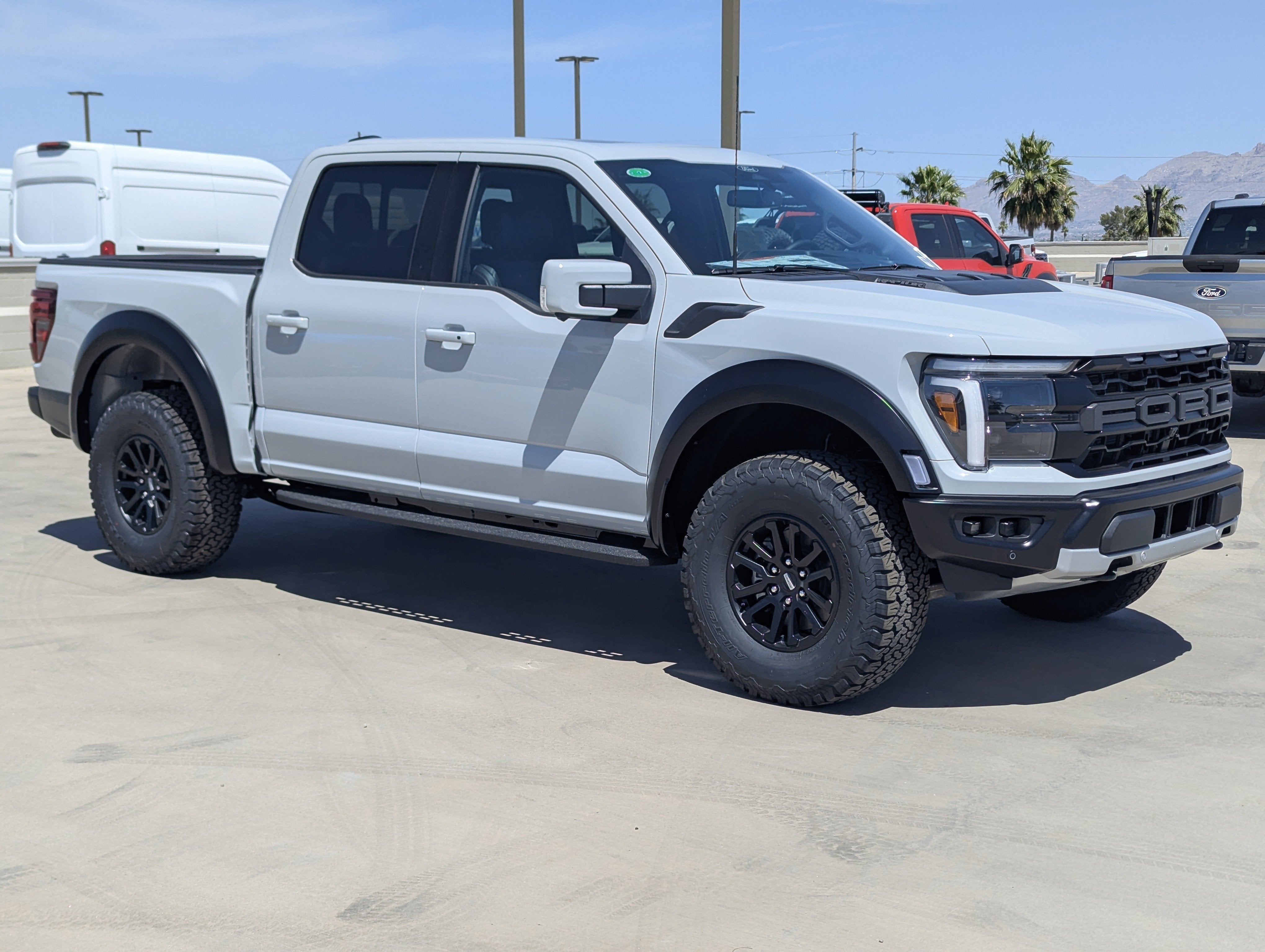 2026 Ford F-150 Raptor in Avalanche — front three-quarter view
