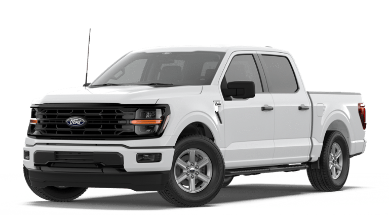 2026 Ford F-150 XLT in Oxford White — front three-quarter view