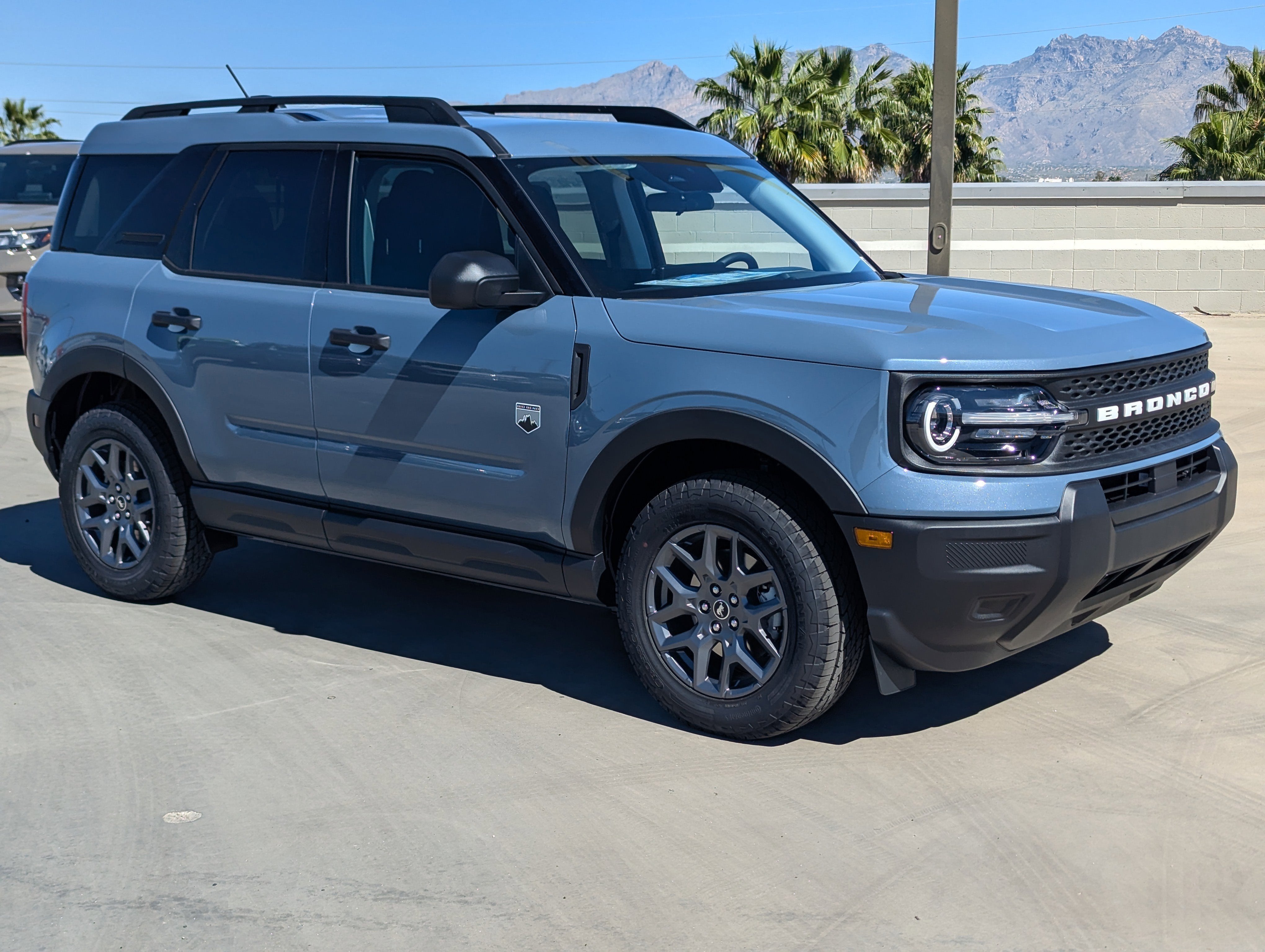 2026 Ford Bronco Sport Big Bend in Azure Gray Metallic Tri-Coat — front three-quarter view