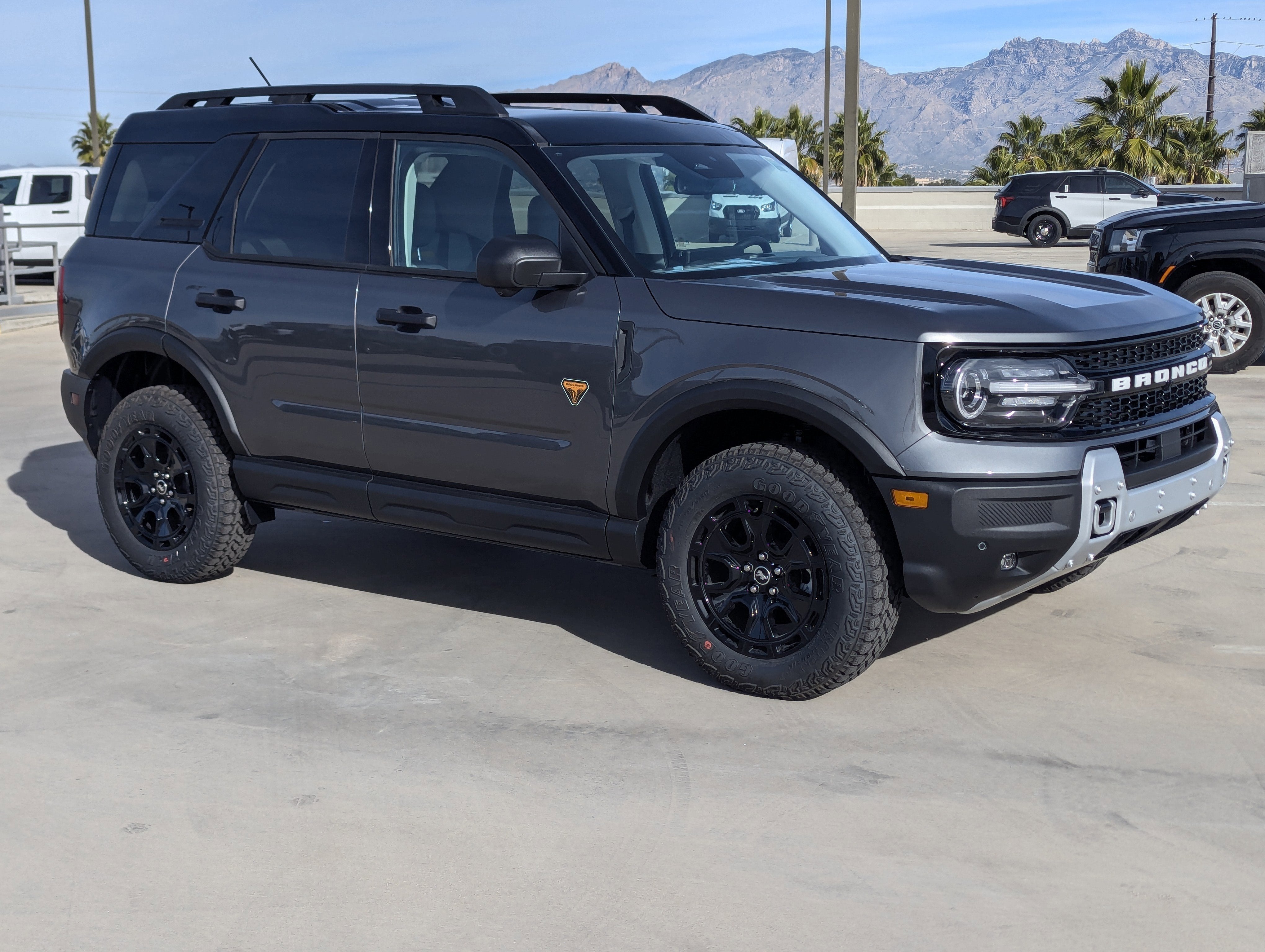 2026 Ford Bronco Sport Badlands in Carbonized Gray Metallic — front three-quarter view