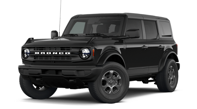 2026 Ford Bronco Big Bend in Shadow Black — front three-quarter view