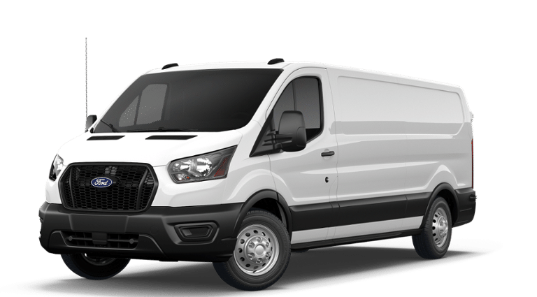 2026 Ford Transit Commercial Cargo Van in Oxford White — front three-quarter view