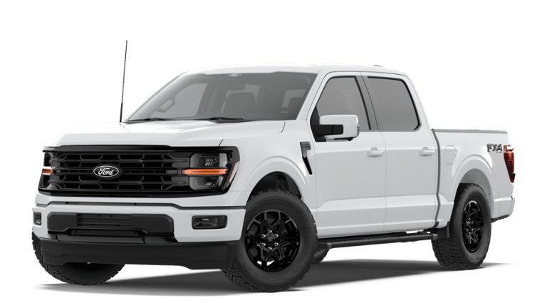 2026 Ford F-150 XLT in Oxford White — front three-quarter view