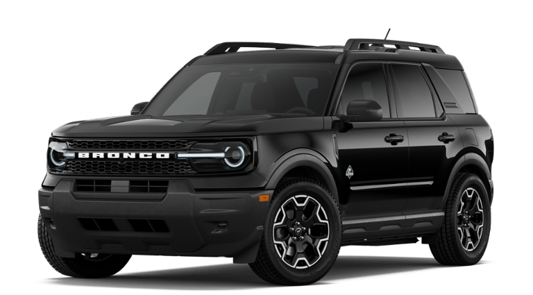 2026 Ford Bronco Sport Outer Banks in Shadow Black — front three-quarter view